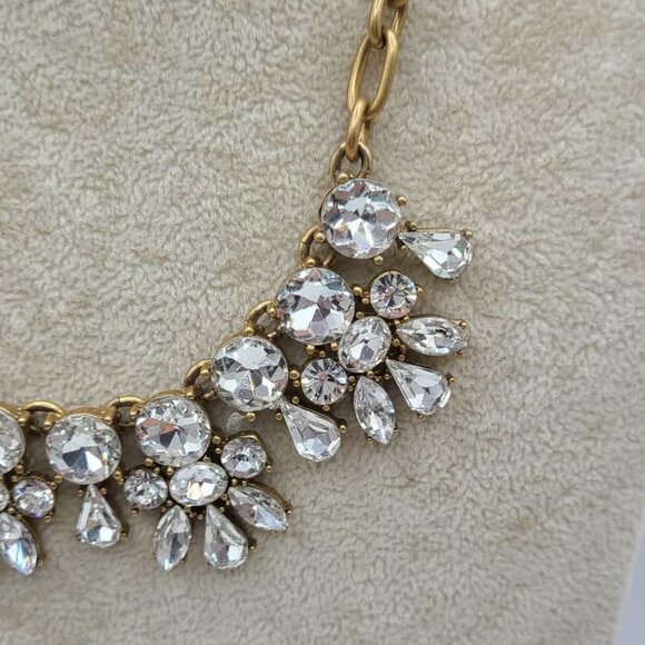 J Crew Clear Crystal Statement Necklace - Picture 5 of 8